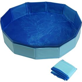 Foldable Pet Pool Collapsible Hard Plastic Wading Pool for Small Dogs, Cats Kids | Portable Bath Tub Kiddie Swimming Pool
