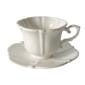 Buy Wholesale China 6 Pcs 5 Oz White Porcelain Coffee Cups And Saucers Sets  Ceramic Coffee Tea Cups Set With Spoons & Ceramic Coffee Cup Set at USD 0.6