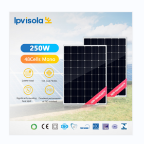 Isola 250W Monokristalline Solarmodule, Optionen 230W/240W/250W/260W für Solarlichter