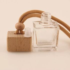 Flacon Vide De Parfum Pour Voiture, Couvercle Carré, Pendentif De