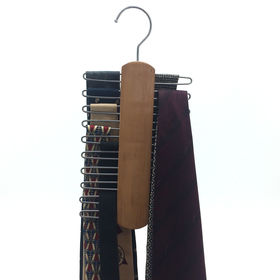 Achetez en gros En Bois Cravate Ceinture Cintre En Bois Naturel Cravate  Ceinture Rack Avec Crochets En Bois Cravate Cintre Organisateur Chine et  Cintre à Cravate à 2.58 USD