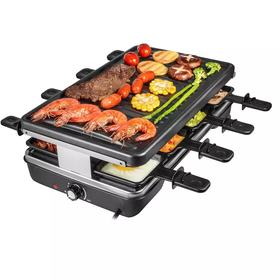 220V Electric BBQ Grill Smokeless Electric Griddle Mini Grill Pan Raclette  Grills Barbecue Roast Baking Pan 5 Gear Mode 450W