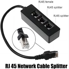 Adaptateur répartiteur RJ45 1 à 2 voies double port femelle CAT5/6 câble  Ethernet LAN 