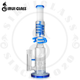 Sirui Glass Bong Water Pipe For Weed Smoking Straight Tube Bong