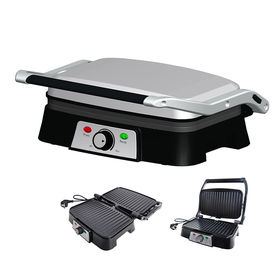 Aigostar Panini Press Grill, Sandwich Maker With Non-Stick Plates, Opens  180 Degrees For Any Size, Indicator Lights, Electric Indoor Gril
