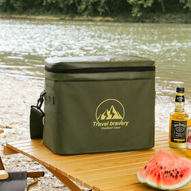 Wasserdichte, verdickte, thermische Camping-Tragetasche für Reise, Mittagessen, Picknick, PVC-Kühltasche mit Logo-Druck