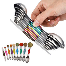 Buy Wholesale China Measuring Cups And Spoons Set Of 8 Pieces,stainless  Steel Kitchen Utensils With Scale,baking Tools & Measuring Spoon at USD 1.3