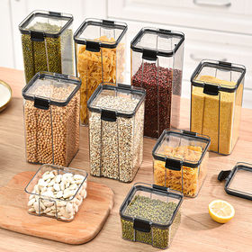 Airtight Food Storage Containers Cereal Dispenser Sealed Can Kitchen  Storage Box Cereal Containers Storage Jar Kitchen Organizer