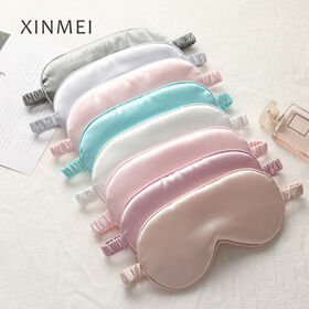 Double-sided silk sleep mask for light shading elastic binding travel lunch mask for aviation