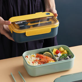 Buy Wholesale China  2 Compartments Lunch Box Bento For Kids Bpa Free  Reusable School Tritan Bento Boxes With Cutlery & Bento Box at USD 1.52