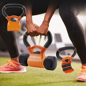 Kettlebell Grip Single/Double Hole Dumbbell Clip Portable Adapter Handle ABS Fitness