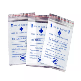 Plastic Small Size Medicine Bag Drug Packing Airtight Dispensing