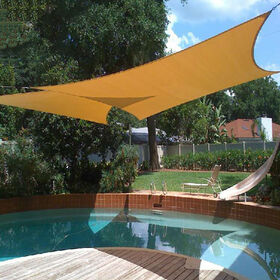 Toldos Triangulares de Arena para Pérgola de Patio Exterior, Cubierta de Lona Parasol con Protección UV