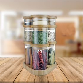 Buy Wholesale China Easylife 6pcs Rotating Spice Jars Rack Set