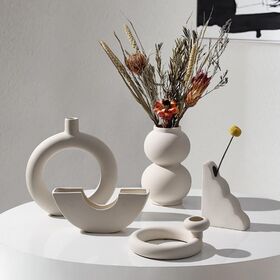 Small Ceramic Vase Light Luxury Nordic Minimalism Style Ceramic Flower Vase Creative Vases Modern Geometric Decorative Abstraction