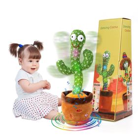 Jouet de cactus dansant qui répète ce que vous dites, chantant en parlant  drôle jouets électriques pour enfants bébé