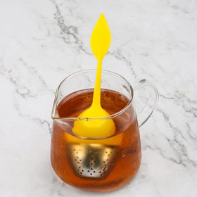 Infuseur de thé pour thé en vrac Extra Fine Mesh Tea Steeper avec mignonne  conception de la boule de passoire à thé avec poignée en silicone