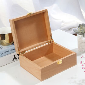 China Large Wooden Box With Hinged Lid Factory and Manufacturers
