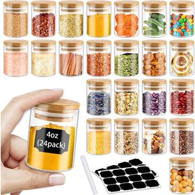 Wholesale Square Kitchen Wooden Lid Luxury Stackable Glass Spice Jars with  Bamboo Lid Set Spice Jar - China Glassware and Jar price