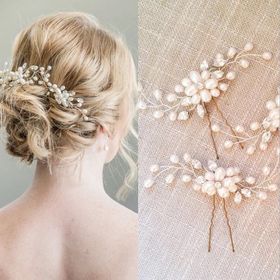 Versatile U-shape Hair Stick With White Pearl Decor Headdress Trendy  Hairpin