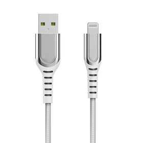 Cabo de polietileno, polietileno de peso molecular ultra alto, teste de tração de 70 kg, cabo USB A para Lightning, conectores C189