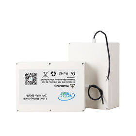 Batterie Lithium-ion VCELL/OEM 24V 40A Rechargeable Haute Densité Énergétique pour Éclairage Solaire, Véhicule Électrique Robot, Vélo Électrique