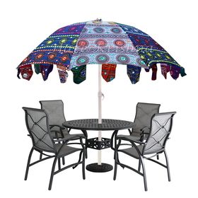 china oem patio table umbrella Abba Market resistant galvanized iron frames and sleek black powder coating 10 Shanghai Treasure Garden Market