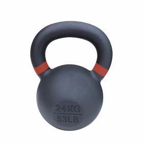 Fitnessstudio-Ausrüstung Kettlebell aus Gusseisen mit Farbring für Crossfit und funktionelles Training