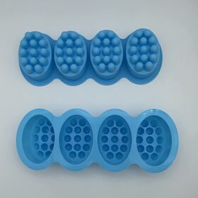 4 Cavities Large Rectangle Silicone Soap Loaf Molds Making Soap