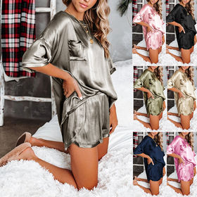 Pyjama en Satin Ensemble 2P en gros