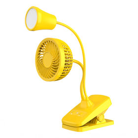 OEM ODM LOGO Customized Desk Lamp Clip Fan Foldable USB rechargeable LED Mini Night Light
