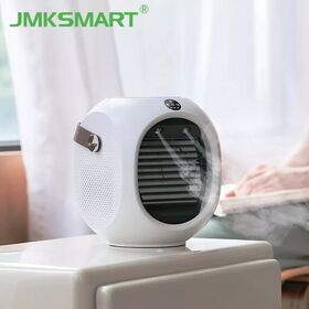 Portable Water Cooling Fan Desktop Shaking Head 220ML USB 2000mAh Mini Cooler Fan with LCD Display Factory Selling