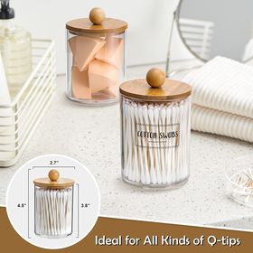 MyGift 3 Tier Stacking Round Apothecary Storage Glass Jars Candy Container  Dish