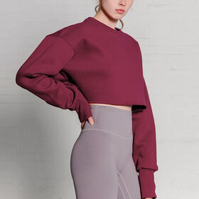 Pull Femme All In Motion En Sherpa, Col Snap, Bordeaux, Taille M, Idéal Pour L'automne