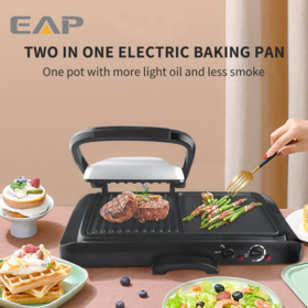 Buy Wholesale China Eap Multifunctional Electric Griddle Skillet Nonstick  Baking Maker With Interchangeable Plate & Electric Grill And Hot Pot at USD  5