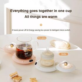 Chauffe-tasse électrique Pour Bureau Avec Tasse En Céramique - Maintient Le Café/thé à 55°C - Cadeau Idéal Fête Des Pères Ou Noël