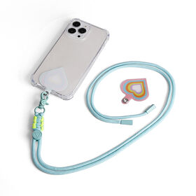 Universal Cell Phone Lanyard, Crossbody Lanyard Adjustable Detachable Nylon Neck Strap, with Keychain and Patch