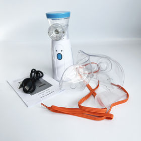 Inhalateur,Inhalateur nébuliseur avec embout buccal et masque pour enfants  et adultes, Portable et silencieux, Pulvérisation réglable