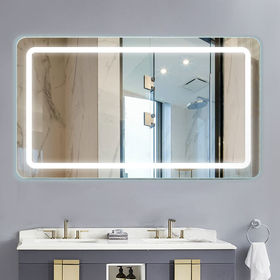 LUVODI Large Bathroom Mirror Wall Mounted 3D Luxury Silver Wall