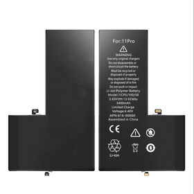 Bateria de Íon de Lítio de Alta Capacidade 3400mAh para iPhone 11 Pro, Bateria para Celular