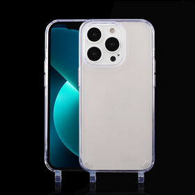 Clear Case for iPhone14 Pro with Adjustable Neck Lanyard Strap,Soft Slim TPU Shockproof Protective Cover for iPhone14 Pro Max
