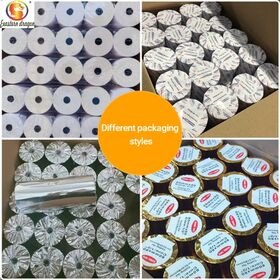 Rouleau d'étiquettes adhésives en papier thermique pour impression thermique directe