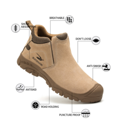 Piel impermeable suela PU de doble densidad Botas industriales Negro  transpirable Zapatos de seguridad de moda de acero para hombre - China  Zapatos de seguridad ligeros y botas precio