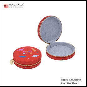Boîte à cosmétiques en velours PU de haute qualité sur mesure en gros