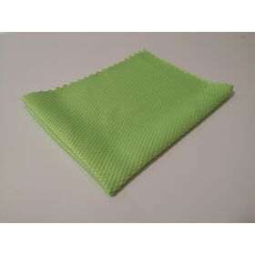 Kain Mikrofiber Berkualitas Tinggi untuk Peralatan Stainless Steel, Gelas Anggur, Jendela dan Kaca, Hijau, 40x30cm, Lembut, Bebas Serat
