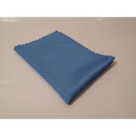 Chiffon microfibre OEM pour verre, appareils en acier inoxydable, polissage des fenêtres, bleu, 40x30cm, doux, non pelucheux, chiffon à verre