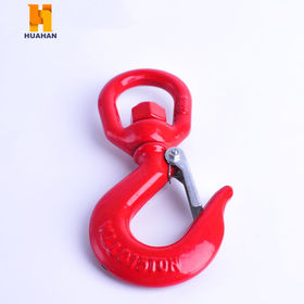 SCIEO 3 Ton Swivel Lifting Hook Heavy Duty Rigging Swivel Hook. G80 Crane Swivel Hook Hoist Swivel Eye Hook for Rigging and Lifting, Rotating Swivel