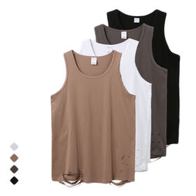 Manufacturer Sports Quick Dry T Shirts Sleeveless T-Shirt Custom Logo Plus Size Men's Tank Tops Men Vest Fitness Tank Tops