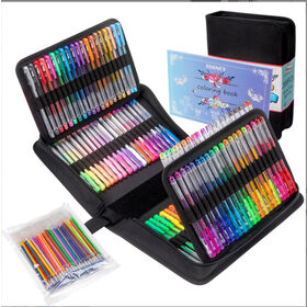 120 Pack Painting Pen Set 100 Colored Dual Tip Markers and 20 Colors  Glitter Gel Pens