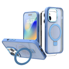 Magnetische Hüllen für iPhone 14 Pro Max mit Metallständer, stoßfester Stoßstange und klarer Abdeckung für iPhone 12, 13 und 14 Pro Max - Großhandel